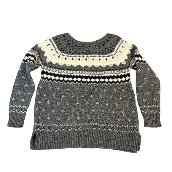 American Eagle Outfitters Fair Isle Nordic Knit Sweater Size Medium Wool Blend - Picture 2 of 8